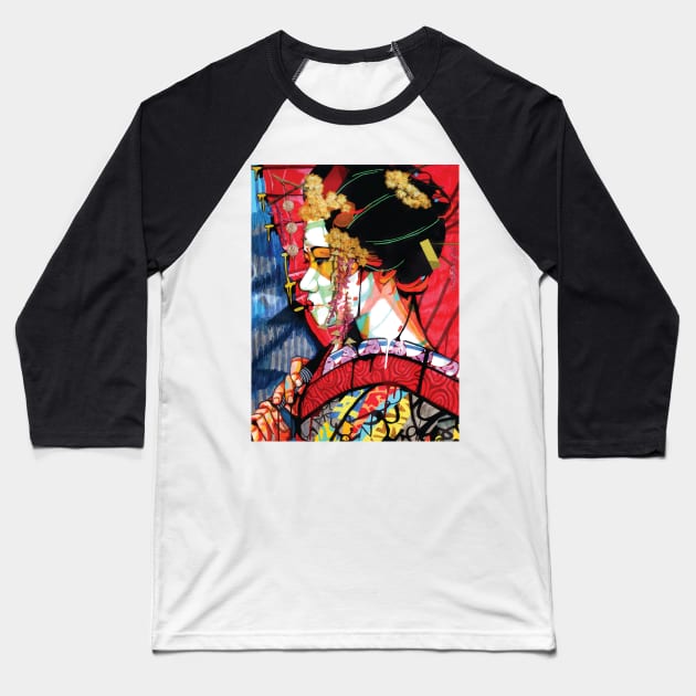 American Geisha Baseball T-Shirt by DomoINK